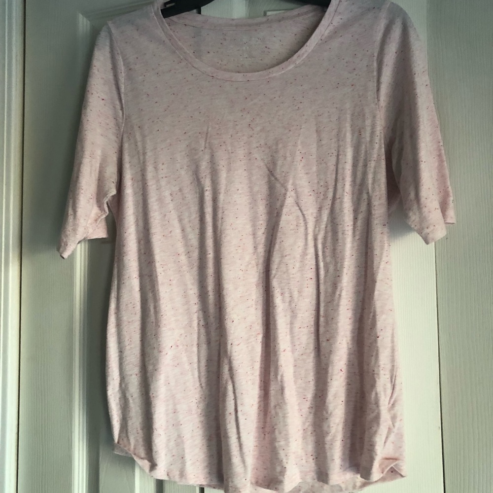 Heathered pink 3/4 length top